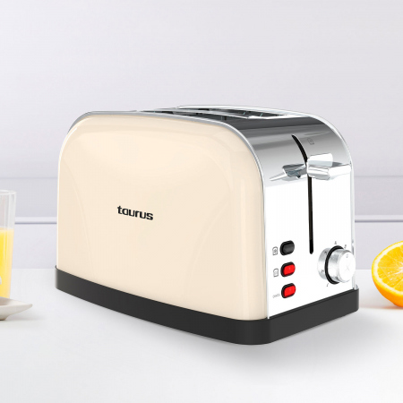 TAURUS Toaster Two Slot Vintage 2 Cream