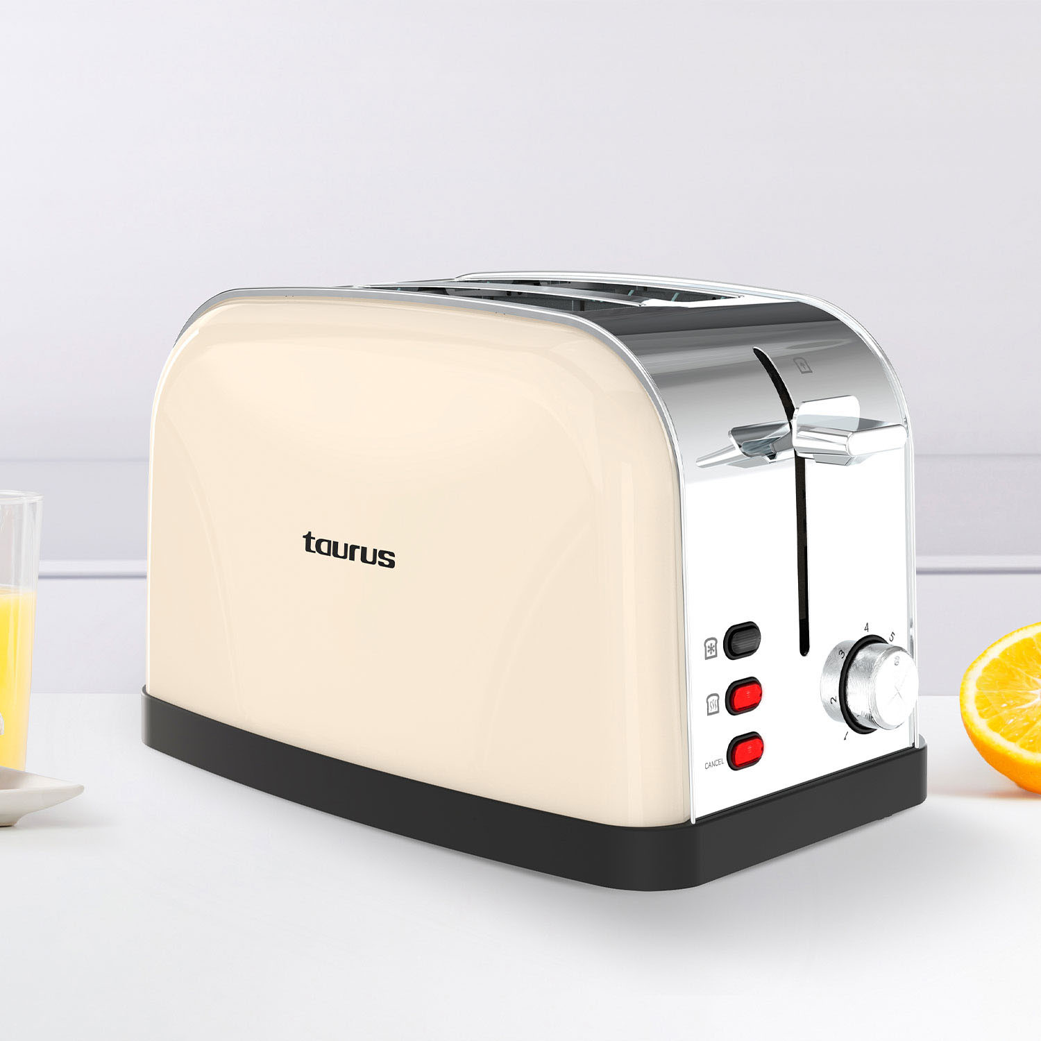 TAURUS Toaster Two Slot Vintage 2 Cream
