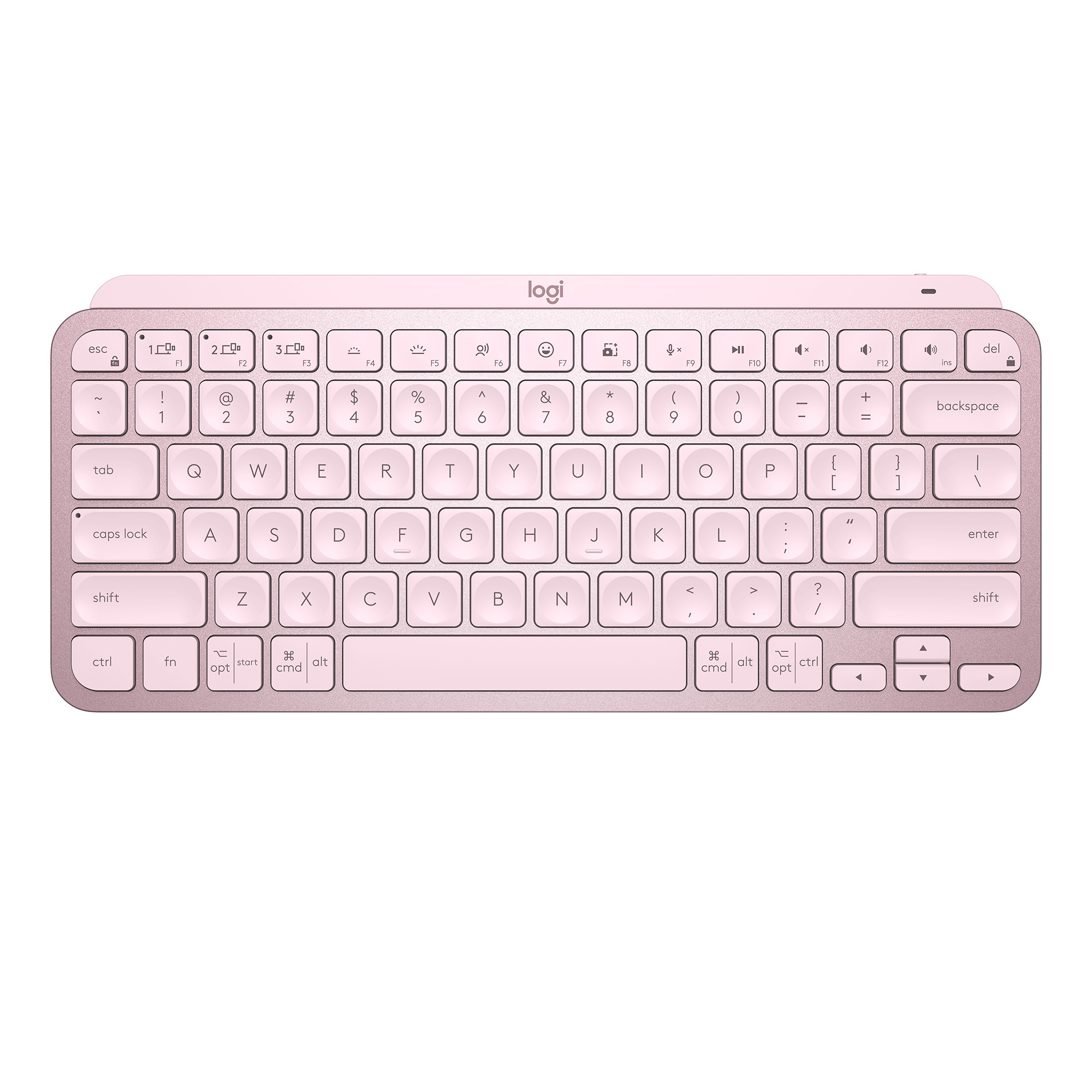 BildeMX Keys Mini Minimalist Wireless Keyboard, Rose (Nordic)