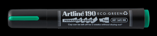 Artline ECO-GREEN 190 2.0-5.0mm Dry Safe Grnn