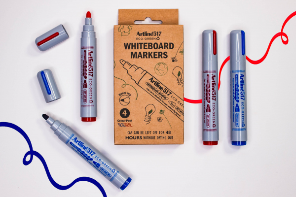 Artline 517 ECO-GREEN Whiteboard Bl/Rd (4)