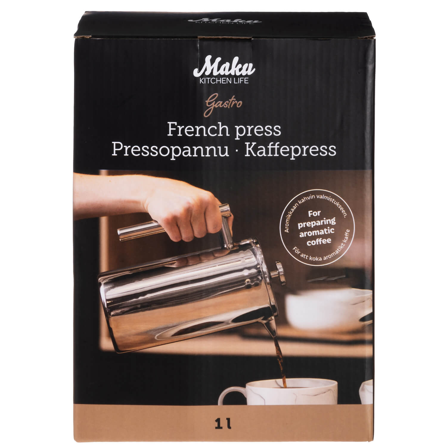 MAKU Coffee Press Gastro Steel 1L