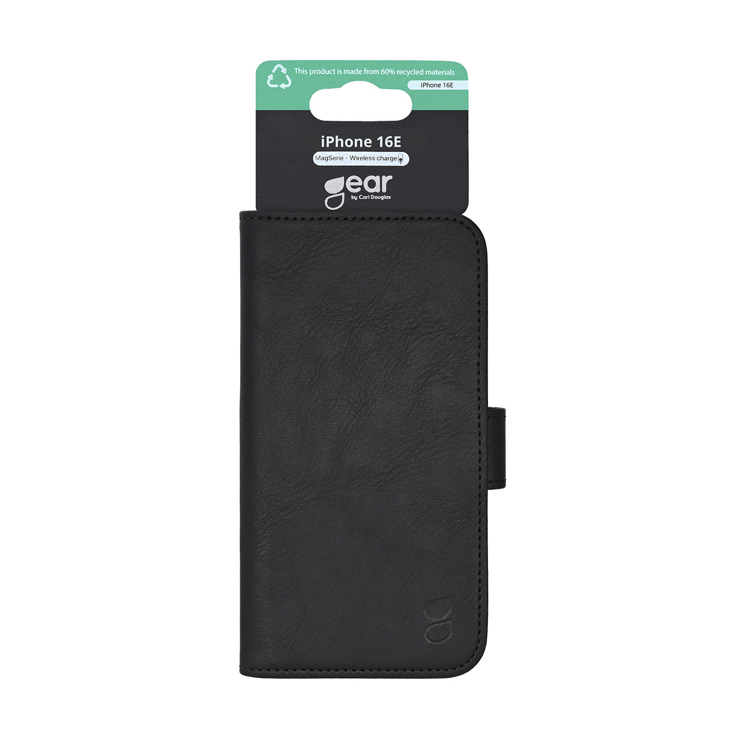 GEAR Classic 3 card Recycled MagSerie iPhone 16e Black