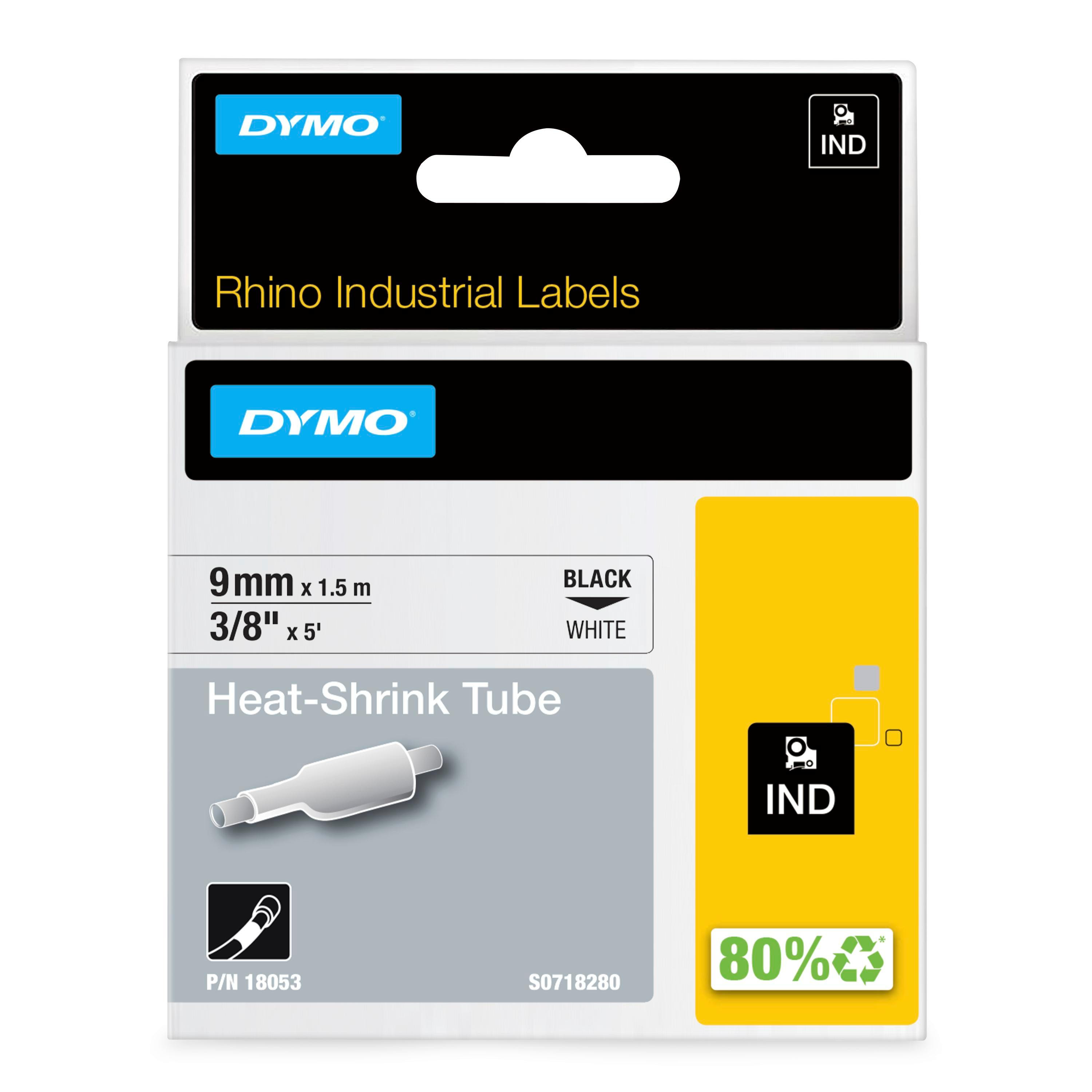 Heat Shrink Tubes S0718280 Sort p� Hvit 9mm S0718280