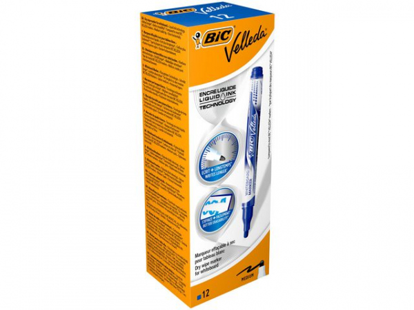 Whiteboardpenn Bic Velleda Pocket Blå (12 stk)