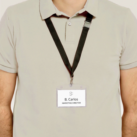 AVERY 4825 Name badge holder w/lanyard 60x90mm (10)