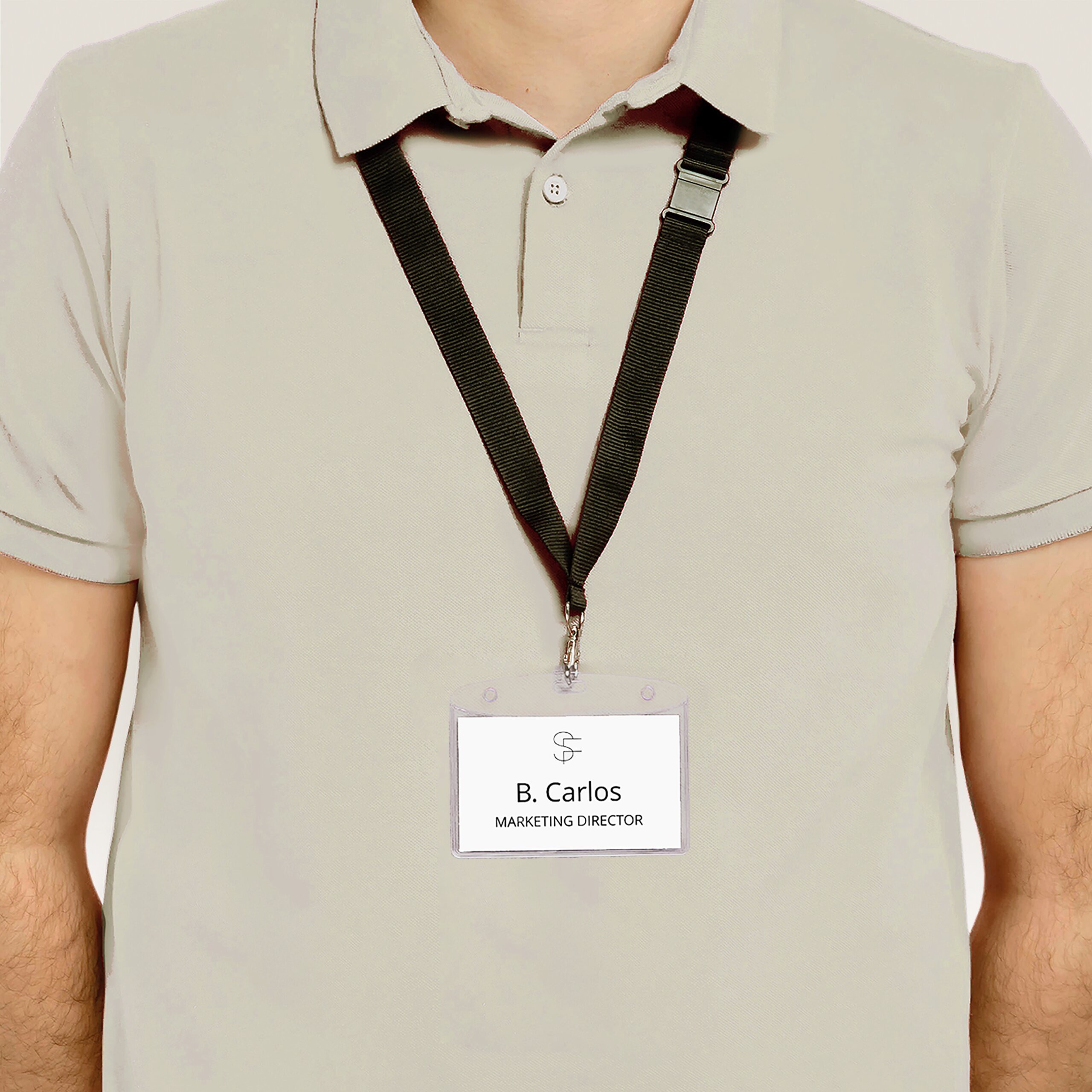 AVERY 4825 Name badge holder w/lanyard 60x90mm (10)