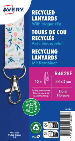 AVERY R4828F Lanyards w/trigger clip recycled Flower (10)