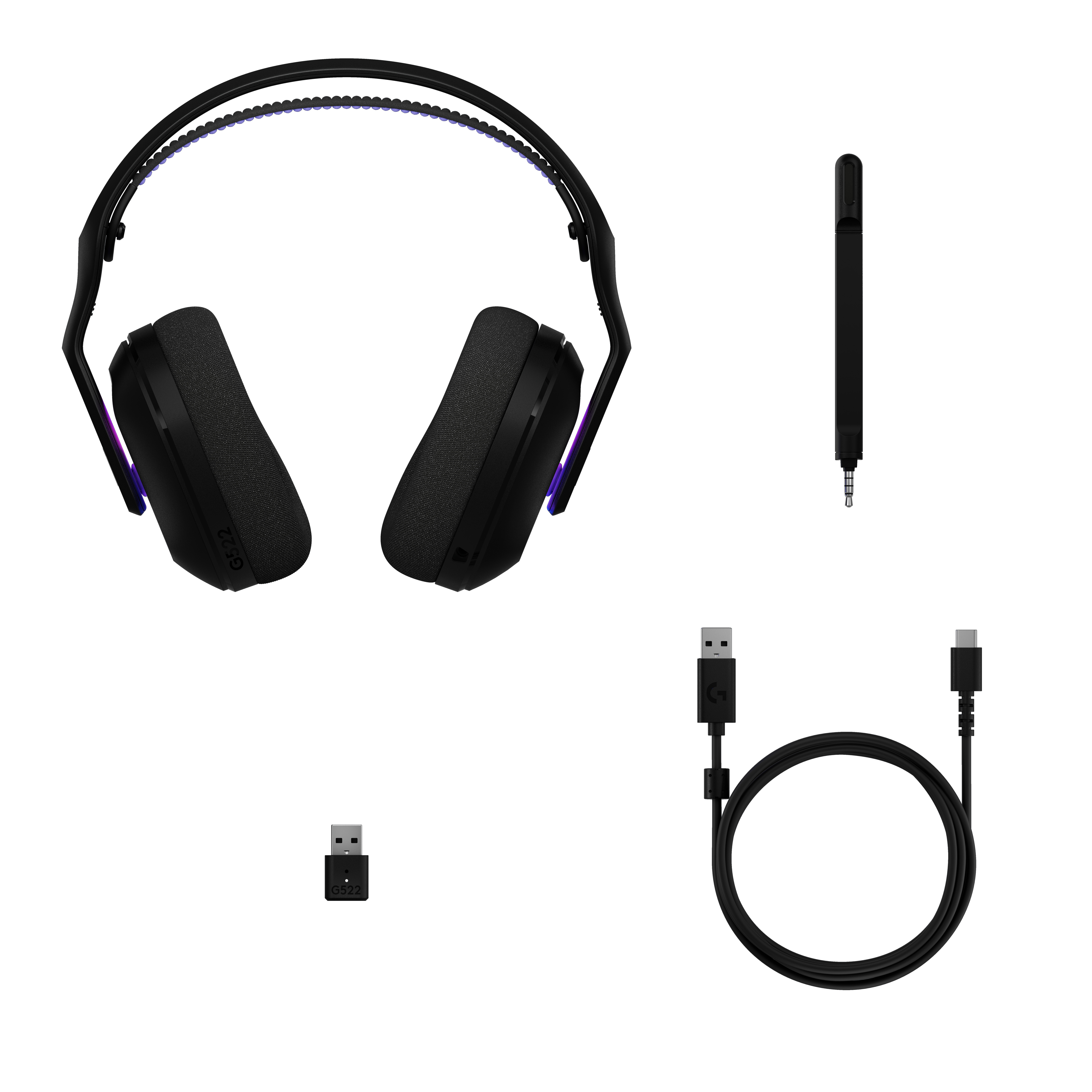 LOGITECH G522 LIGHTSPEED Wireless Gaming Headset, Black