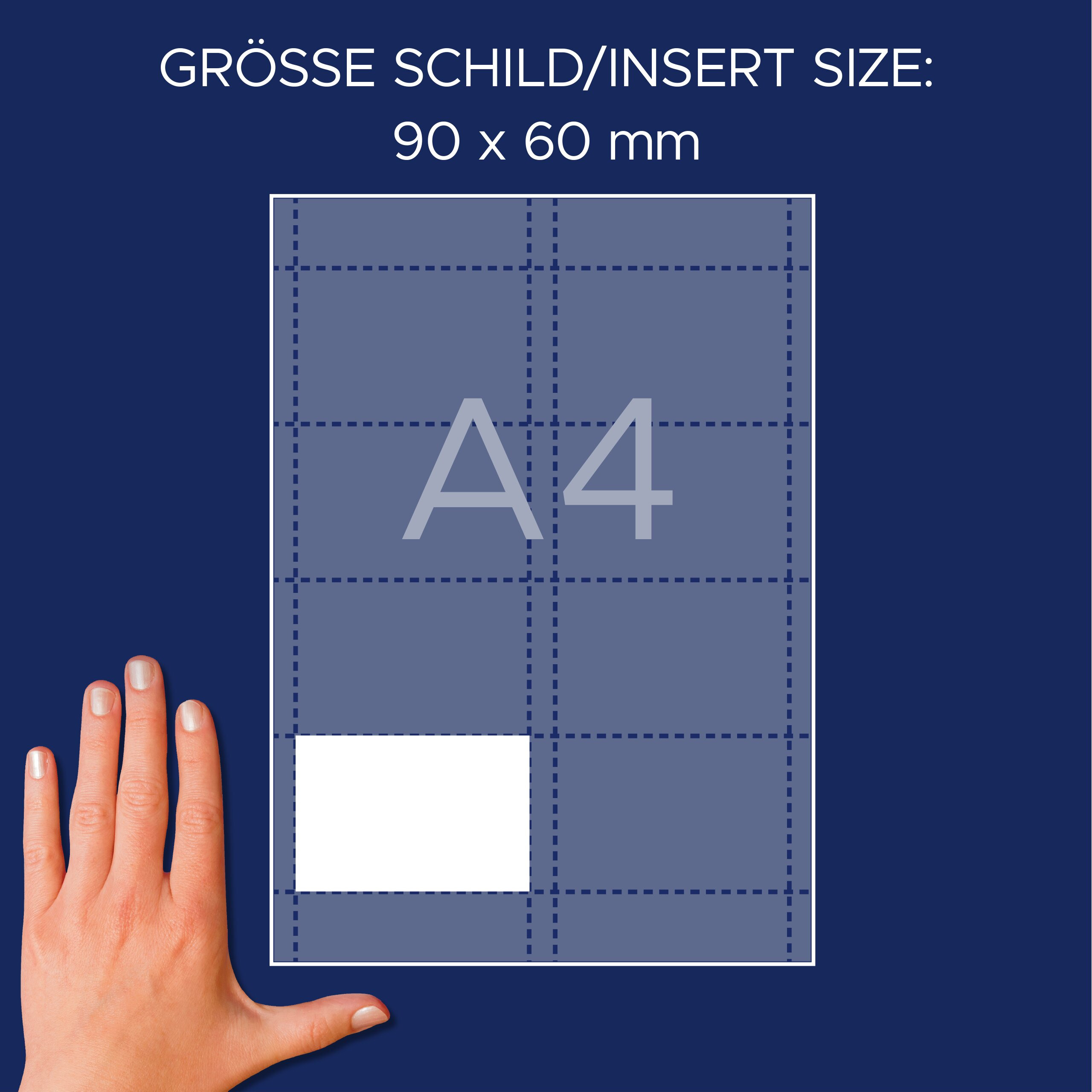 AVERY Micro Perforated Inserts for Badge Holders, 190 g, 60x9 8 Labels/sheet/20 sheets/pack
