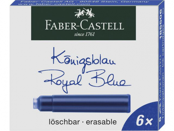 Blekkpatron Faber Castell Blå (6 stk)