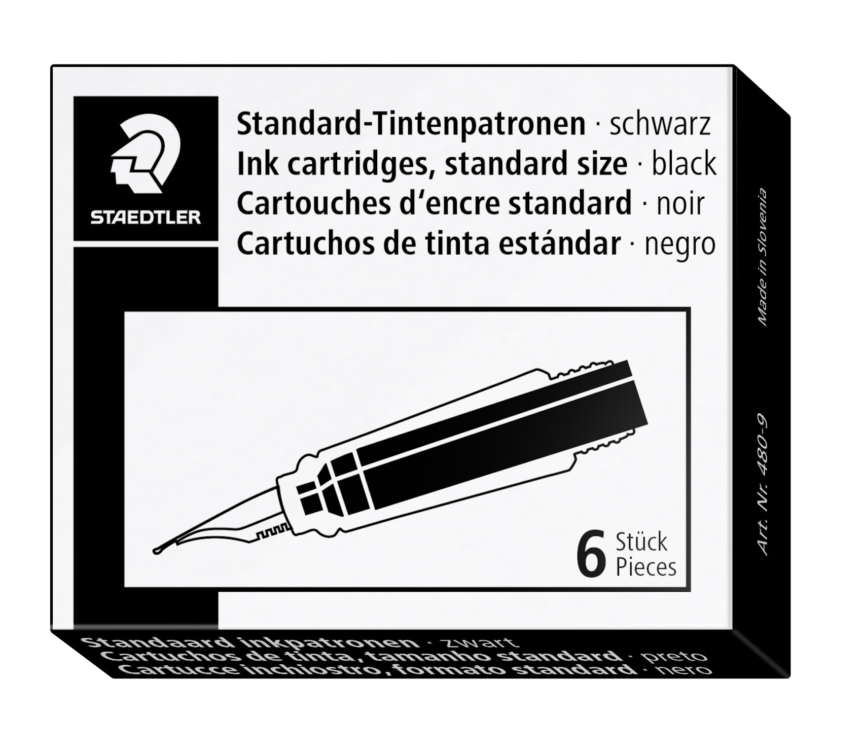 BildeFountain pens ink cartridges black (6)