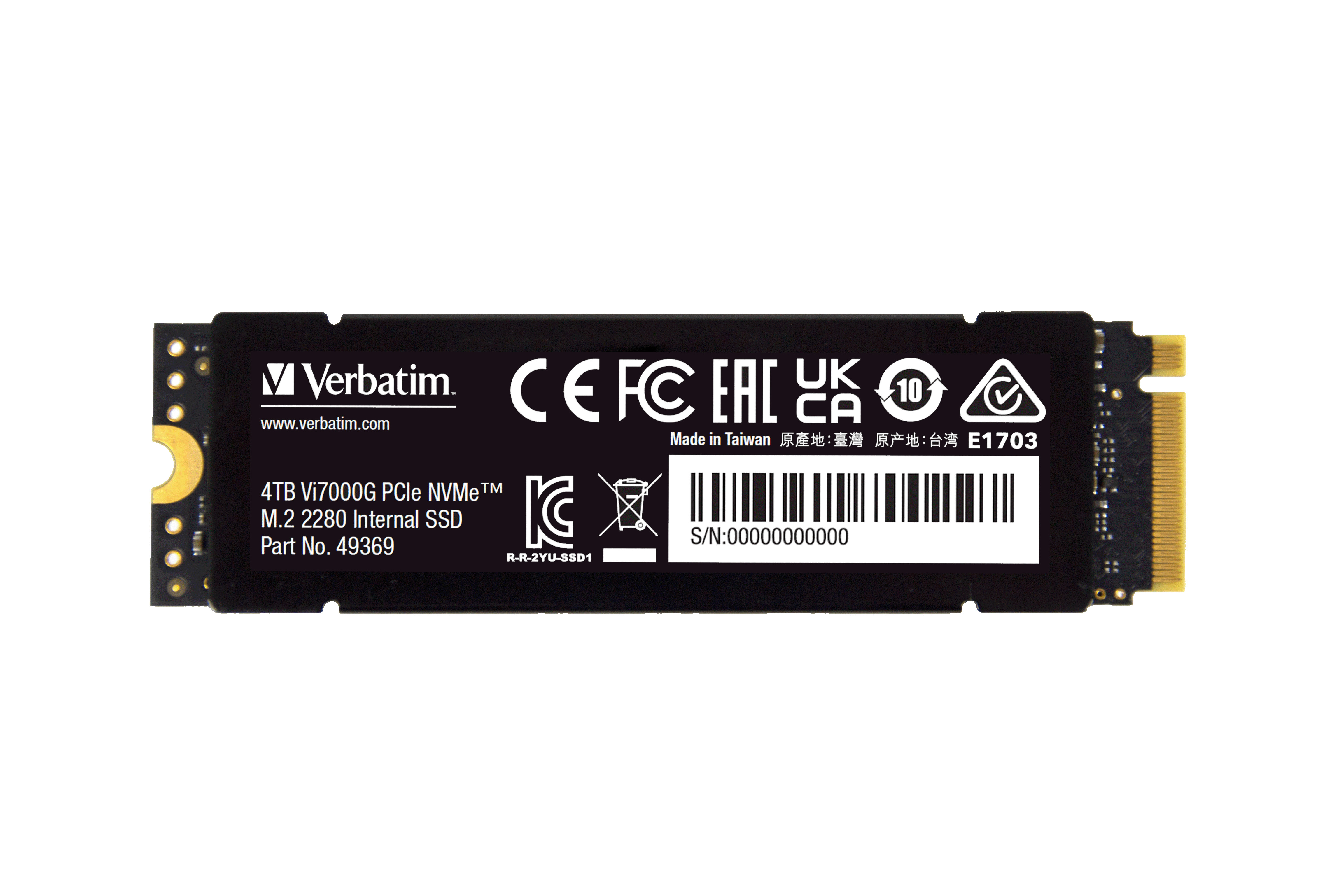 VERBATIM Vi7000G PCIe4 NVMe M.2 SSD 4TB
