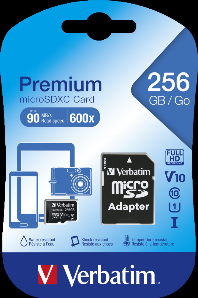 BildeVerbatim MICRO SDXC PREMIUM UHS-I 256GB