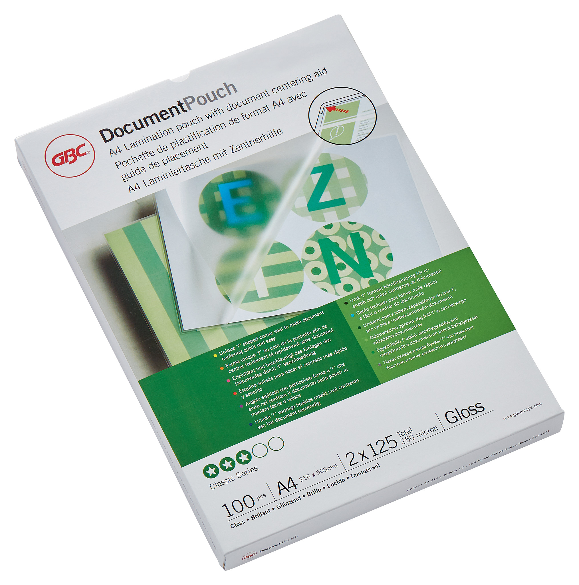 BildeLamineringslomme Gbc A4 125My (100 stk)