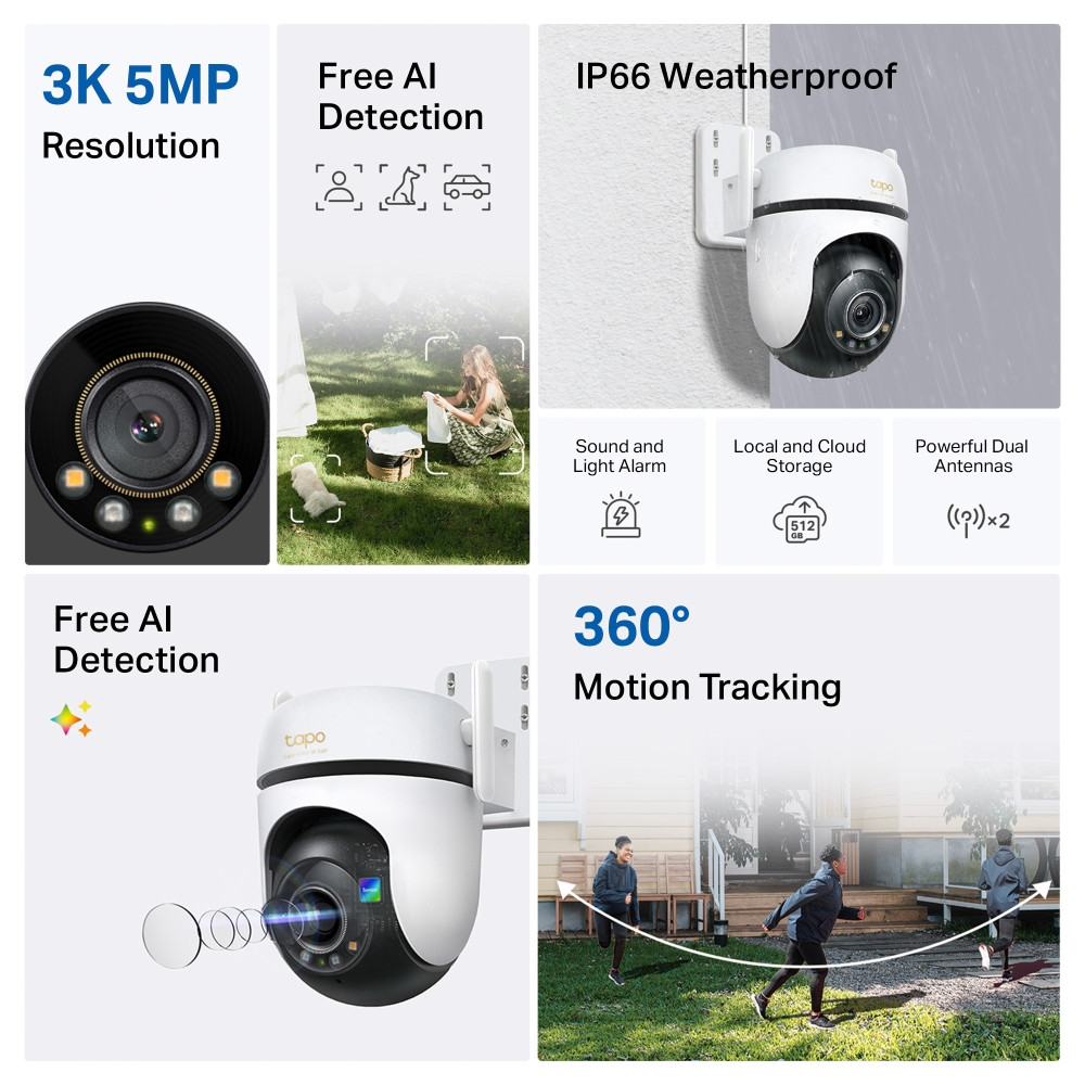 TP-LINK Tapo C530WS Outdoor Pan/Tilt Security Wi-Fi Camera