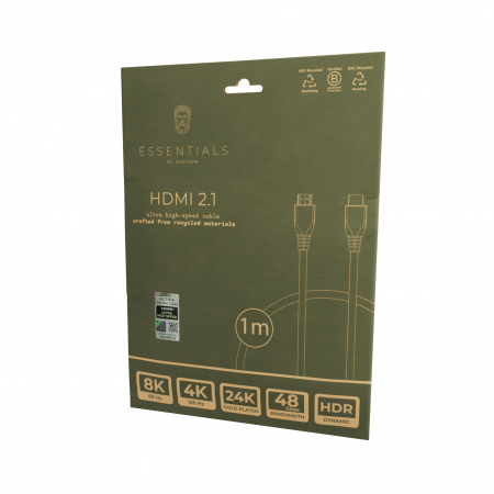 &lt;SSENTIALS Ultra High Speed 8K HDMI 2.1 Cable, 1m