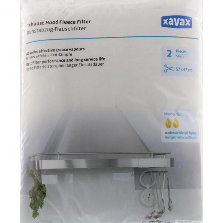 XAVAX Fleece Filter for Cooker Hoods 2-pack