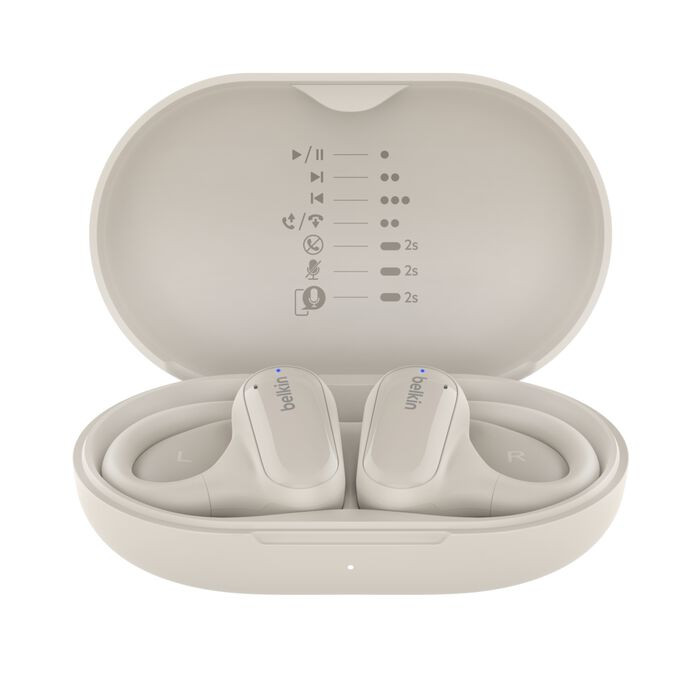 SoundForm clearfit open-ear wireless earbuds,sand