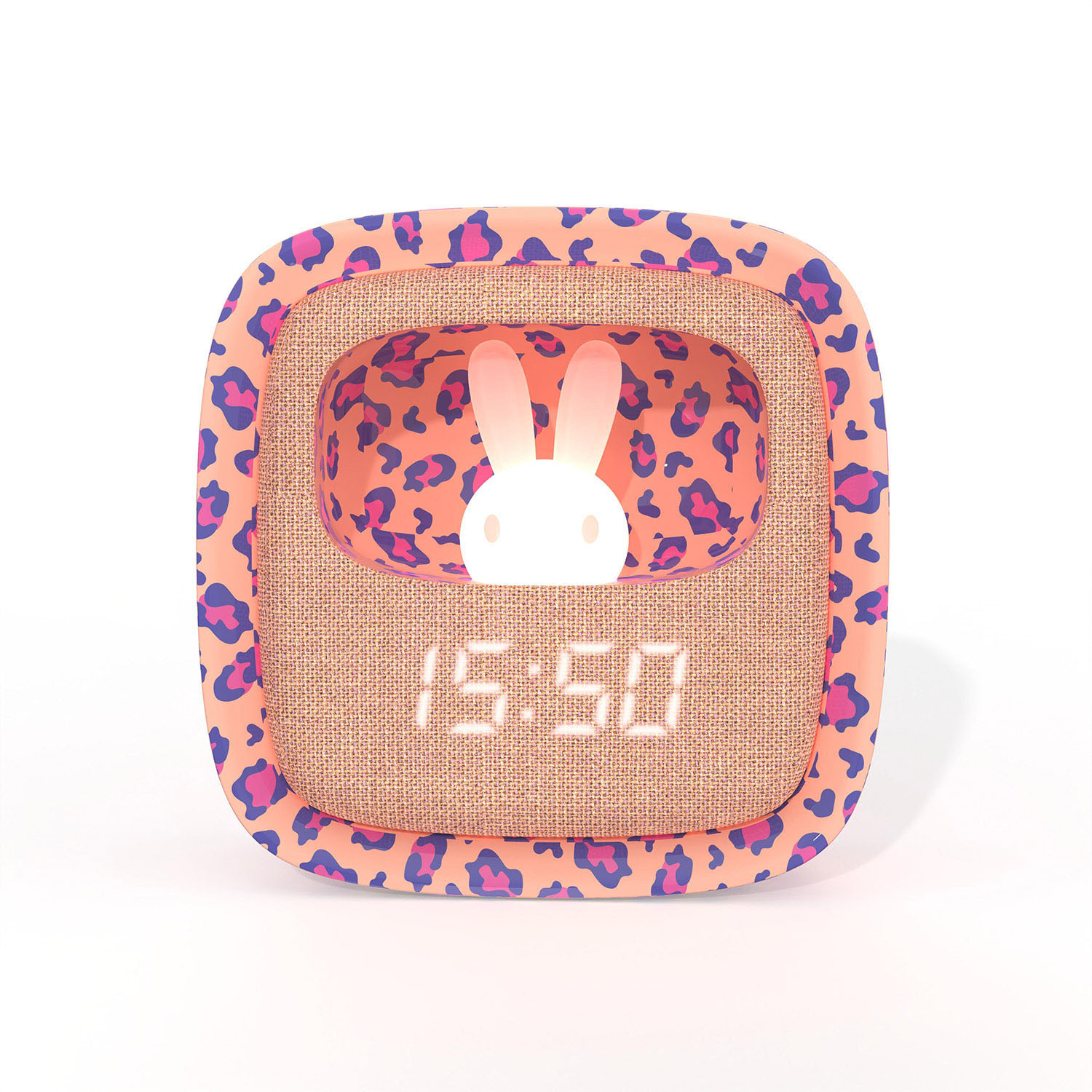 MOB Alarm Clock with Light Billy Clock Leopard Rose