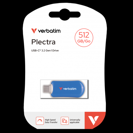 VERBATIM Plectra USB-C Flash Drive Blue 256GB