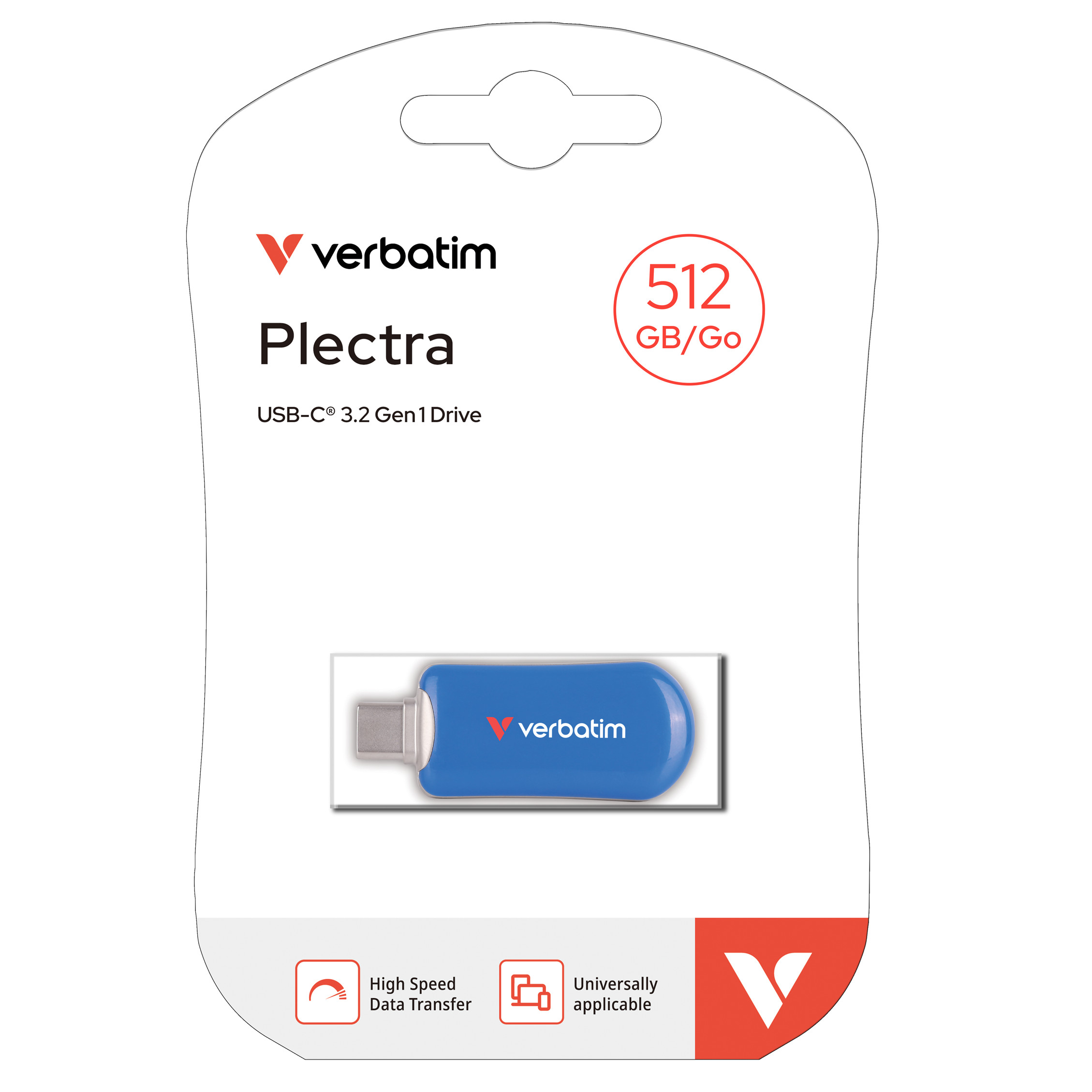 VERBATIM Plectra USB-C Flash Drive Blue 256GB