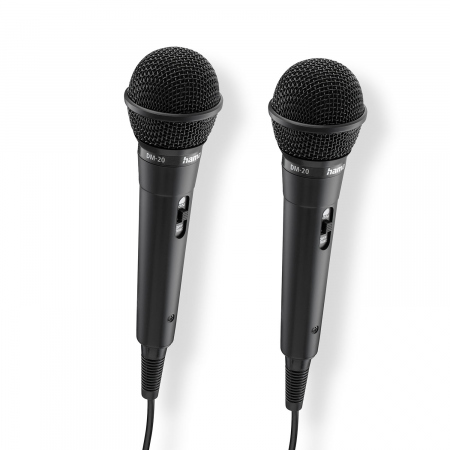 HAMA Dynamic Microphone Mono 2-pack Black