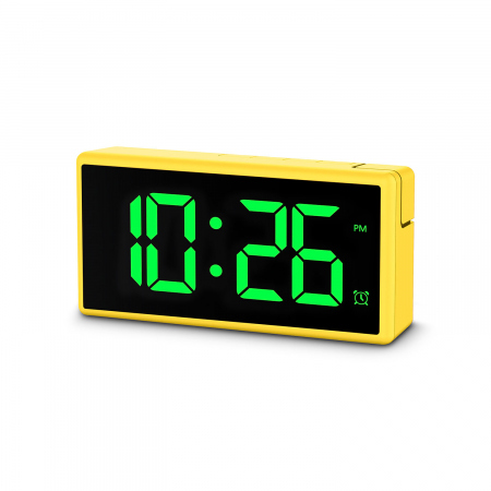 HAMA Digital Alarm Clock Ibiza Multi Colour Display Yellow