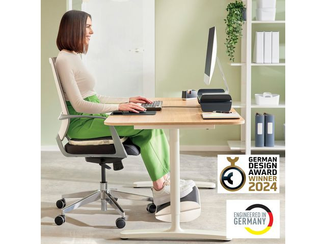 Fotstøtte Leitz Ergo Justerbar Lys Grå