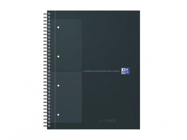 Notatbok Oxford Int. A4+ Rutet Sort