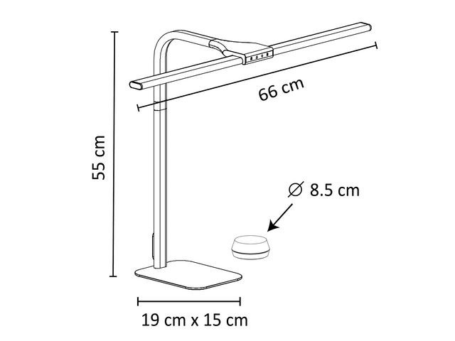 Lampe Unilux Led Strata M/Fot Sort