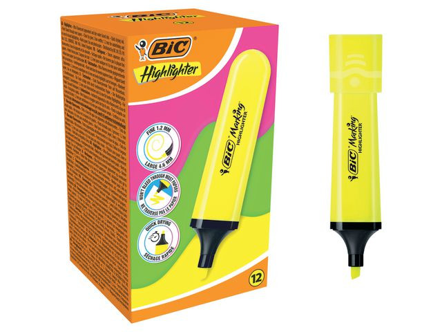 BildeTekstmarker Bic Brite Liner Gul