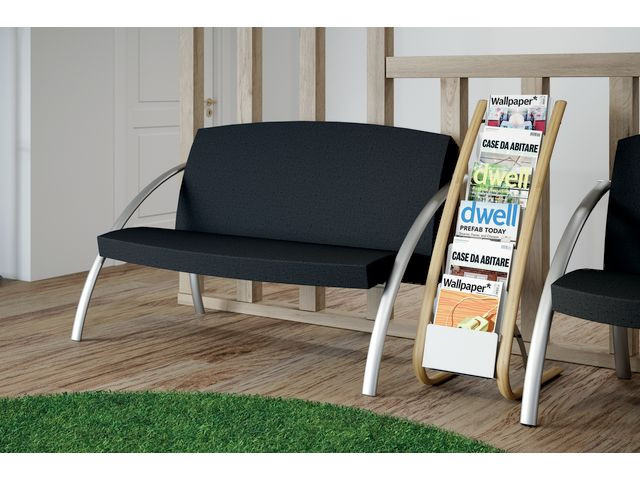 Brosjyrestativ Alba 6Rom Gulv Hvit/Tre