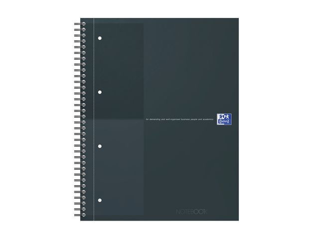 Notatbok Oxford Int. A4+ Linjert Sort