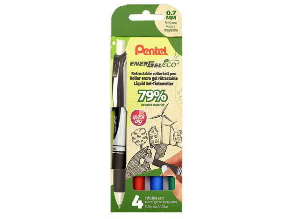 Geleroller Pentel Energel Resirkulert (4 stk)