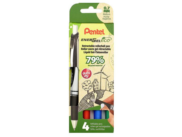BildeGeleroller Pentel Energel Resirkulert (4 stk)