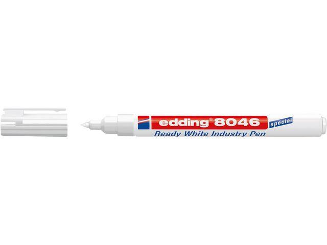 Merkepenn Edding 8046 Industri Hvit (10 stk)