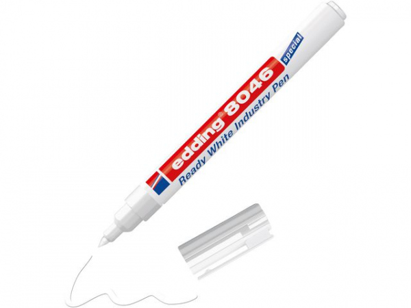 Merkepenn Edding 8046 Industri Hvit (10 stk)