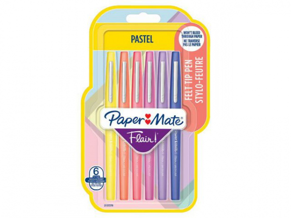 Fiberpenn Papermate Ass Pastell Farg (6 stk)