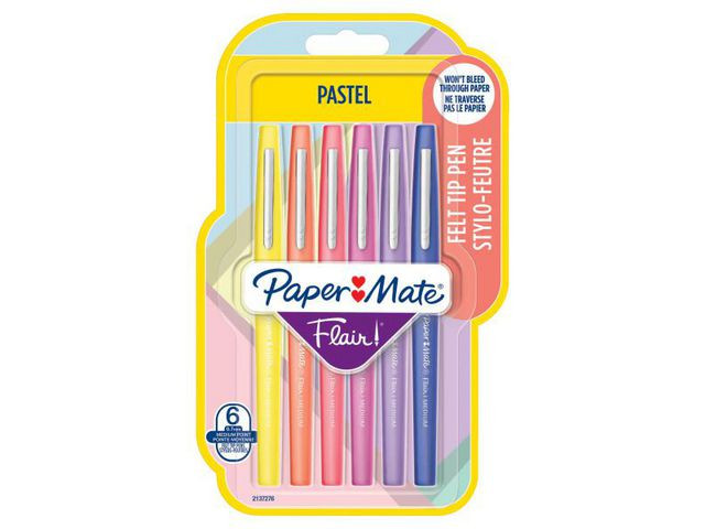 BildeFiberpenn Papermate Ass Pastell Farg (6 stk)