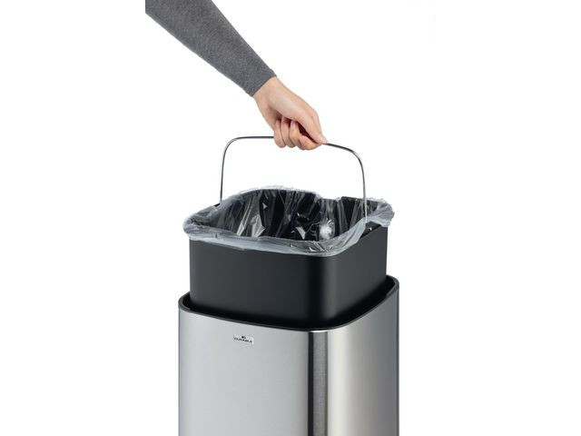 Avfallsbeholder Durabin Notouch 35L Stål