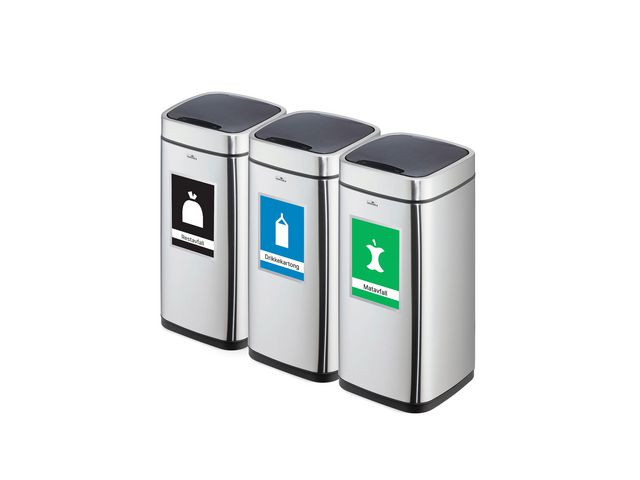 Avfallsbeholder Durabin Notouch 6L Stål