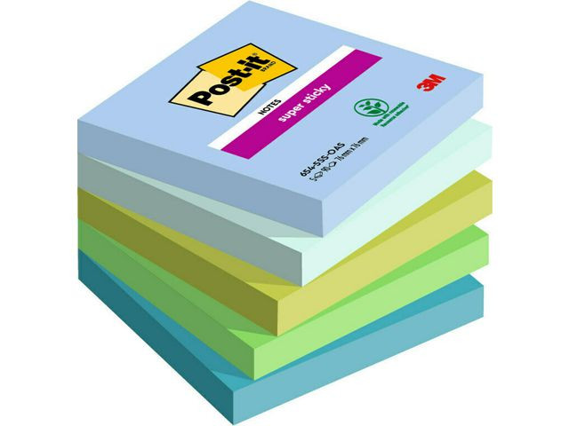 BildeNotatblokk Post-It Ssn 76X76 Oasis (5 stk)