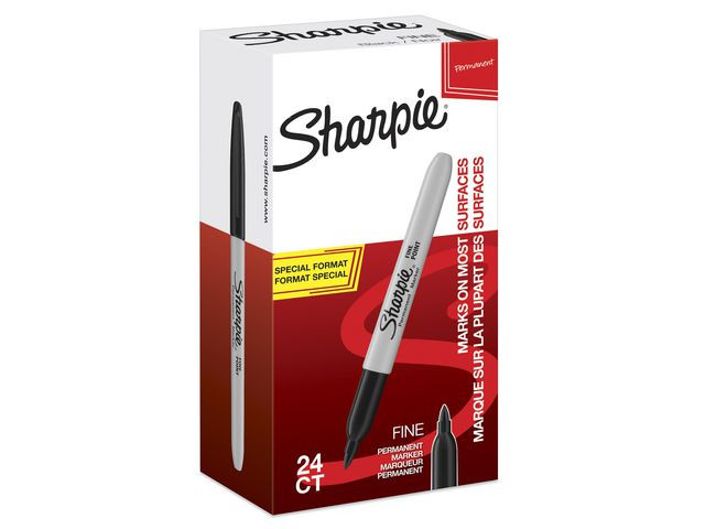 Merkepenn Sharpie F Sort (24 stk)