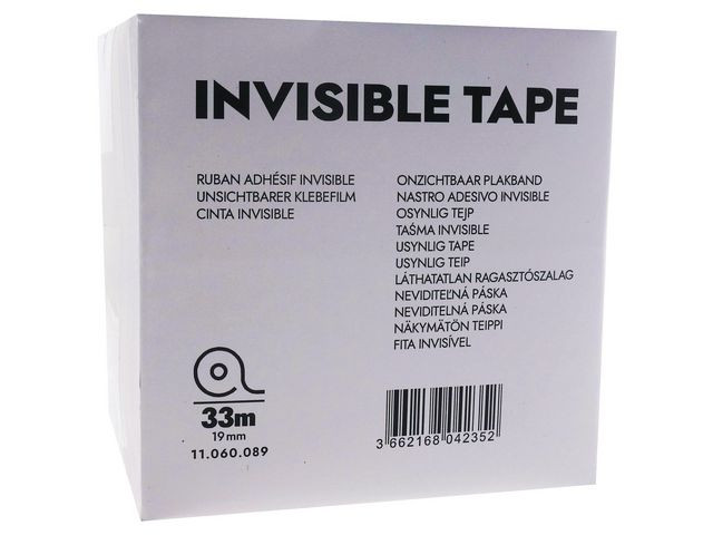 Tape Usynlig 19Mm X 33M (24 stk)