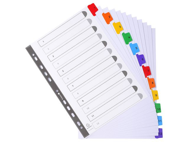 Register Exacompta A4 1-12 Mylar Hvi/Frg