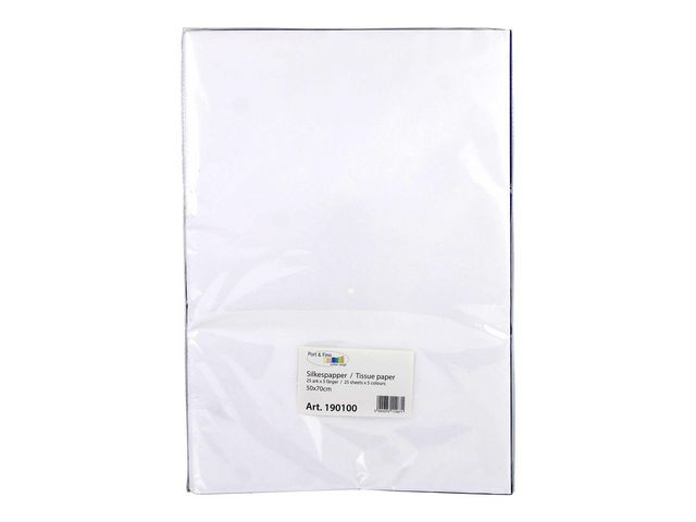 Silkepapir 5 Ass Farger (125 stk)