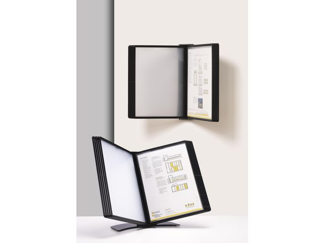 Bordstativ Tarifold A4 M/10 Lommer Sort