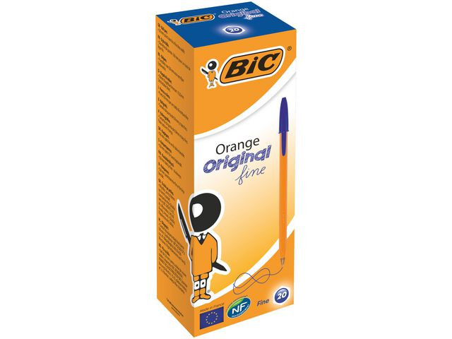 Kulepenn Bic Orange F Blå (20 stk)