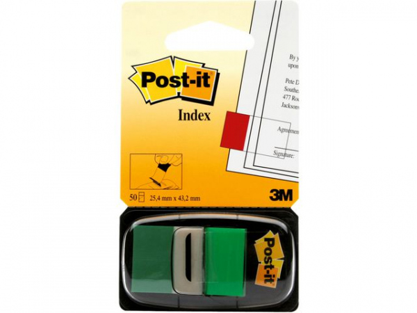 Index Post-It 680 Bred Grønn